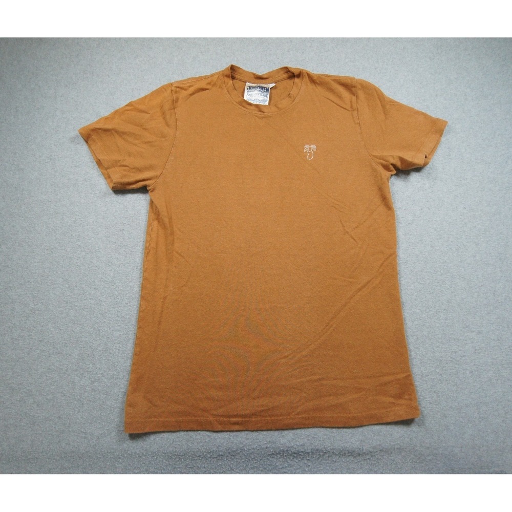 Jungmaven Shirt Mens Small Orange Hemp Organic Cotton American Made Minimalist